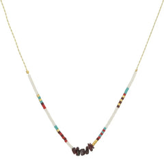 SERENITY Crystal Chip Navaho Bead Necklace (NEW) - Honorooroo Lifestyle