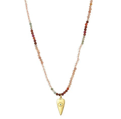 HEART SPIRIT Crystal Necklace ( Pink/ Green Dusk) NEW - Honorooroo Lifestyle