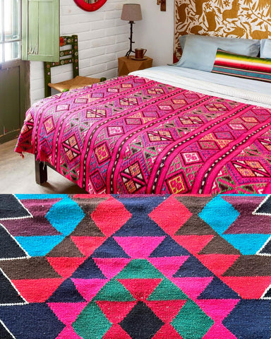HAND-KNOTTED AFGHAN Flat weave| KAAMISHA|Surpuri Kilim| Wool Rug| 5.10’ x 3.5’ - Honorooroo Lifestyle