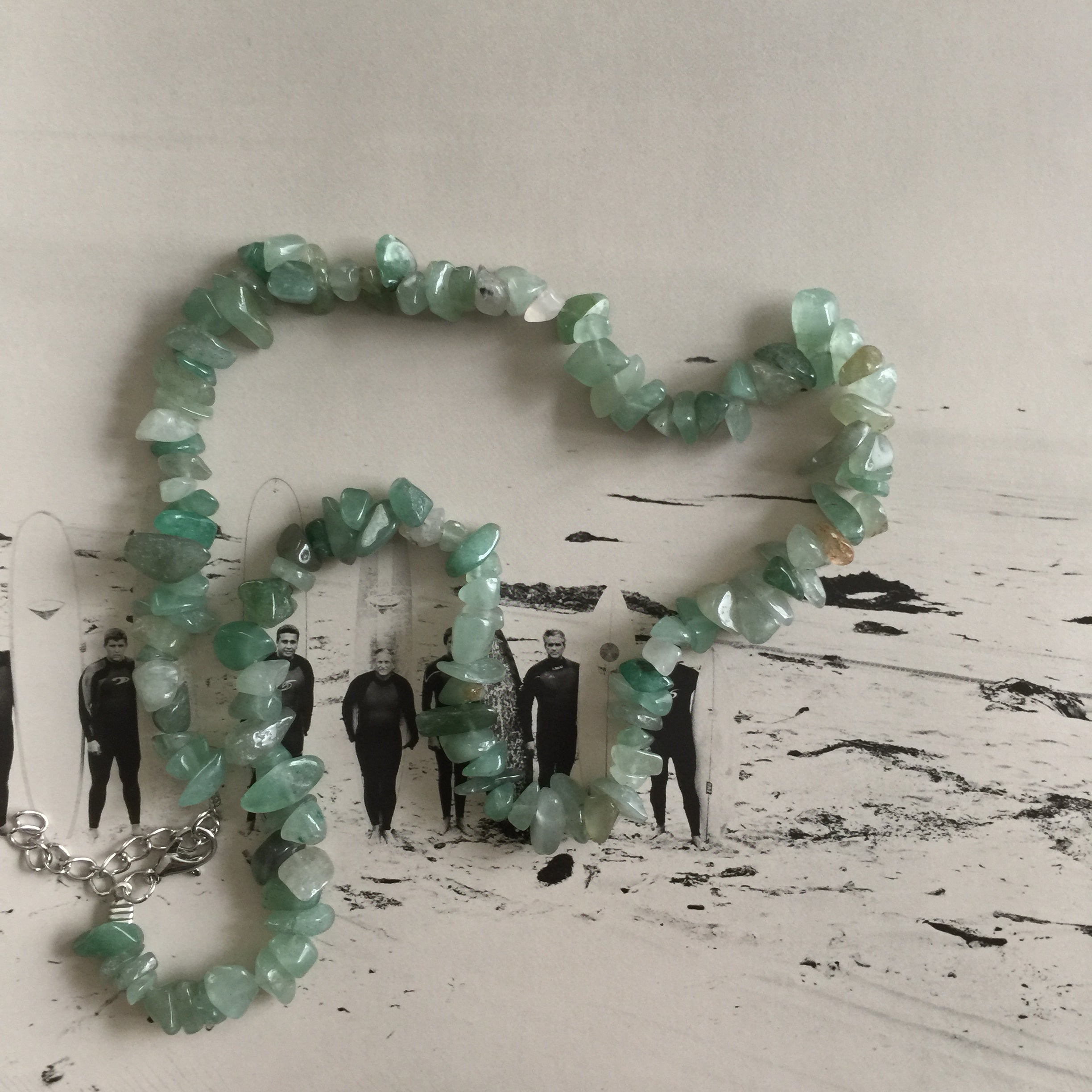 SHAKA SURFER Crystal Chip Necklace| One of a Kind| AMAZONITE - Honorooroo Lifestyle