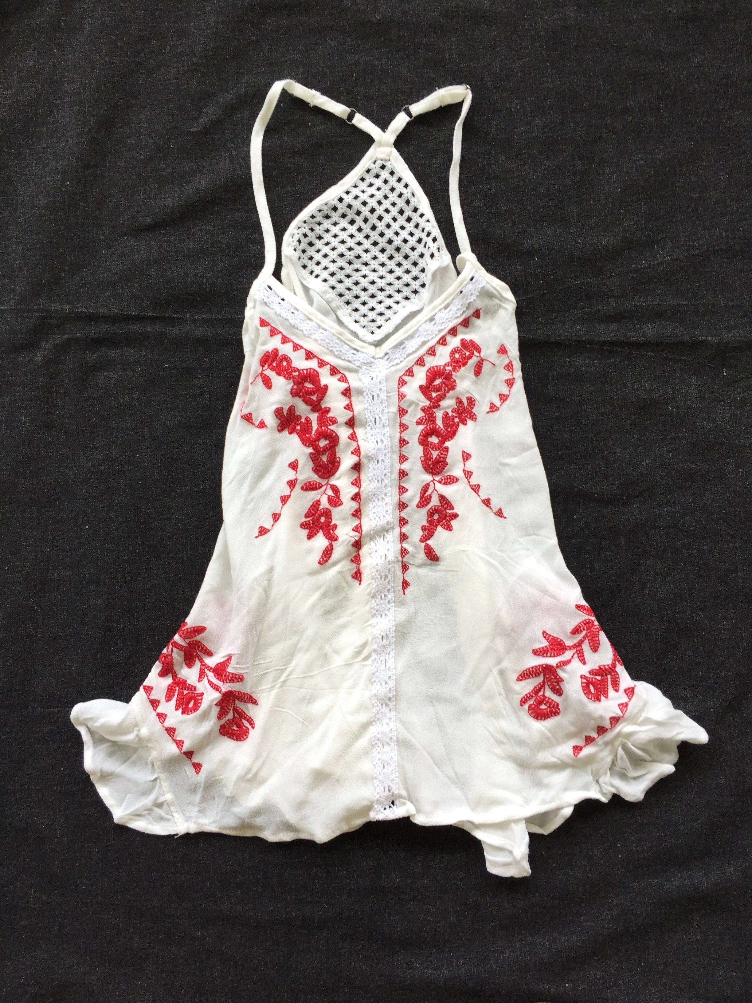 Embroidered SPAGHETTI  Strap Mesh|CAMI-TOP|Small - Honorooroo Lifestyle