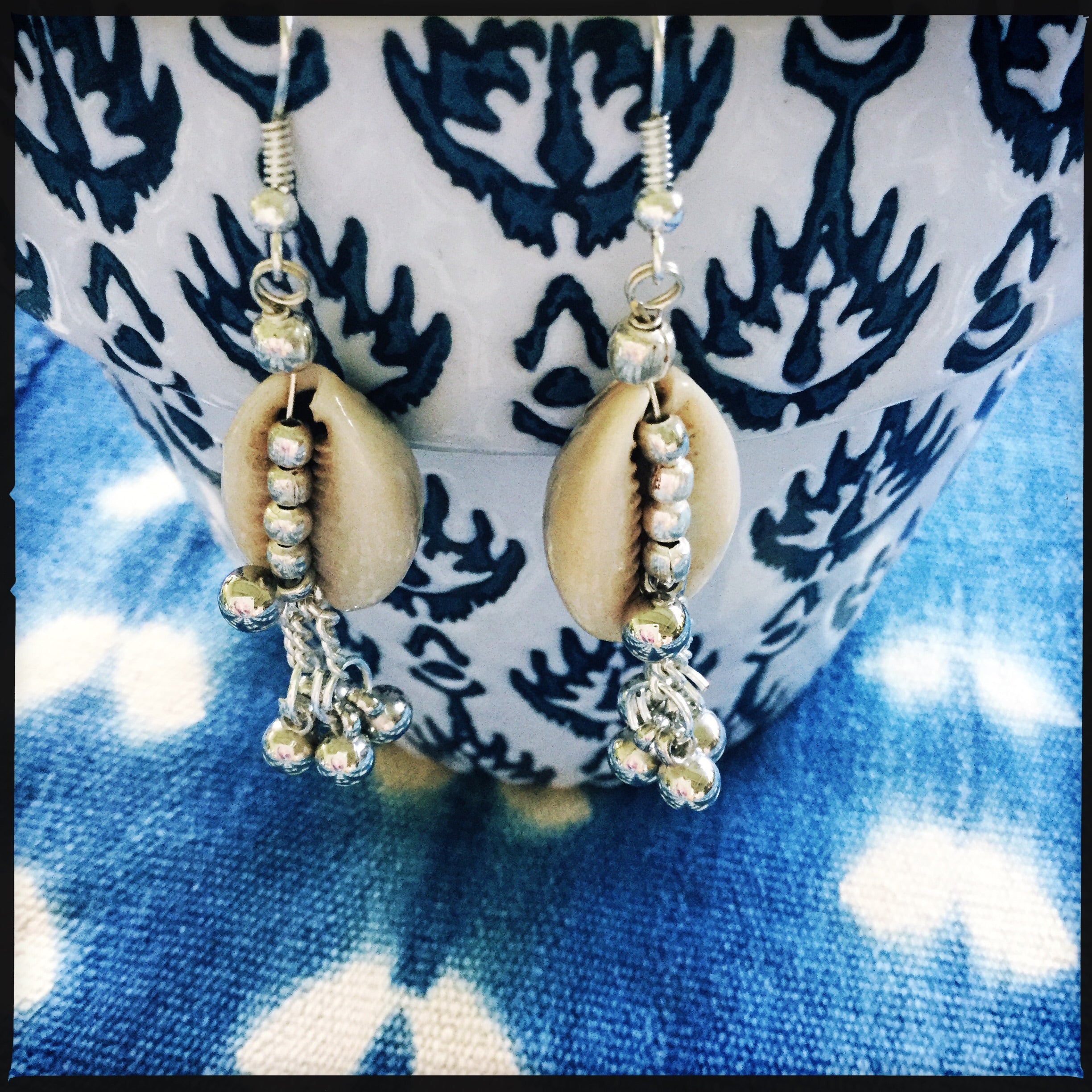 COWRY SHELL EARRINGS| Boho gypsy style| Natural Shell Jewelry| - Honorooroo Lifestyle