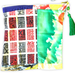 HAWAIIAN Vintage CARRY-all POUCHES| Green Tassel#7 - Honorooroo Lifestyle