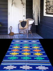 MODERN FLAT WEAVE| Belgium Wool Kilim| Authentic Hand-Made| 7 x 4| - Honorooroo Lifestyle